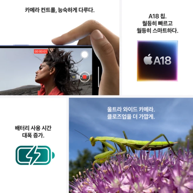 Apple 정품 아이폰 16 Plus 자급제, 화이트, 512GB