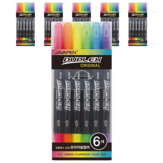 추천5 형광펜 6색 세트