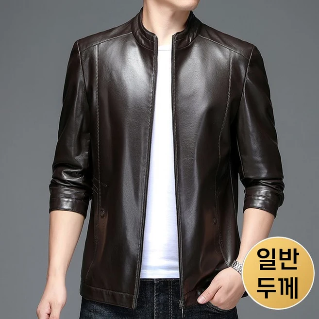 가죽 재킷 남자 라이딩 가죽 재킷 중장년 봄 가을 기모 캐주얼 도톰한 라이더 자켓 비지니스 코트