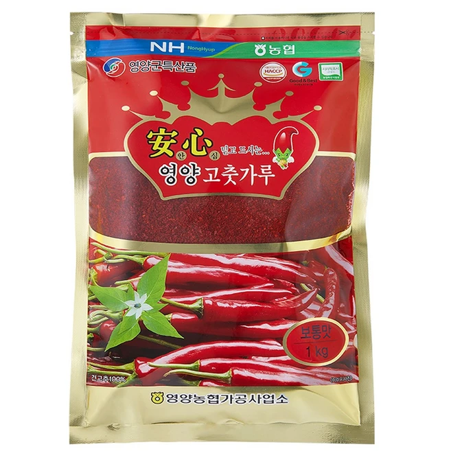 [영양농협]안심영양 고춧가루 김치용 보통맛 1kg, 1개