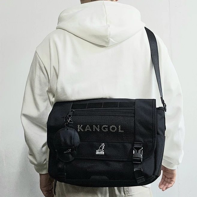 [백화점 정품] 캉골 KANGOL 아이콘3 메신저백 2059 남자 크로스백 블랙 메신저백 학생 가방 숄더백 캐주얼 가방