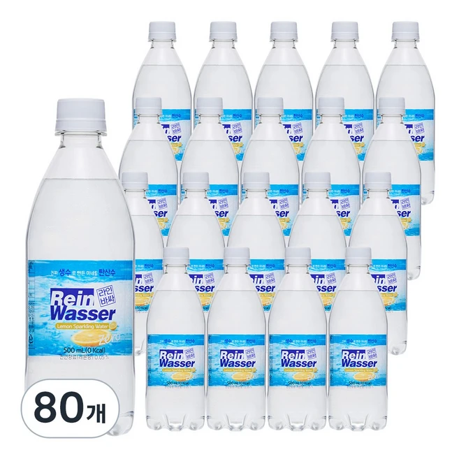 라인바싸 탄산수 레몬, 500ml, 80개