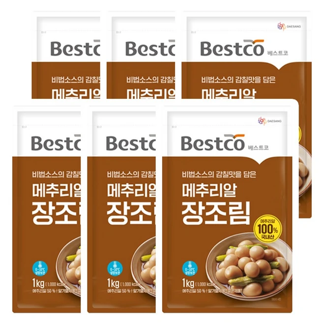 베스트코 메추리알 장조림 1kg, 6개