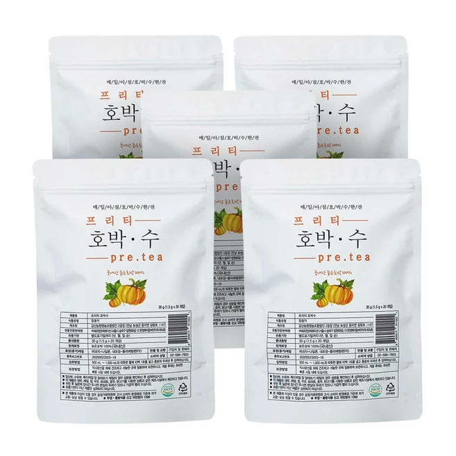 프리티 호박수 호박차 20개입 늙은호박 100%, 1.5g, 100개