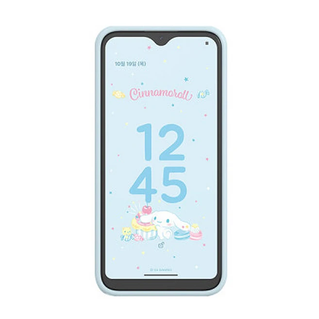 시나모롤 키즈폰 AT-M130 어린이 스마트폰 위치조회 가능 데이터차단 공짜폰, 128GB, 화이트