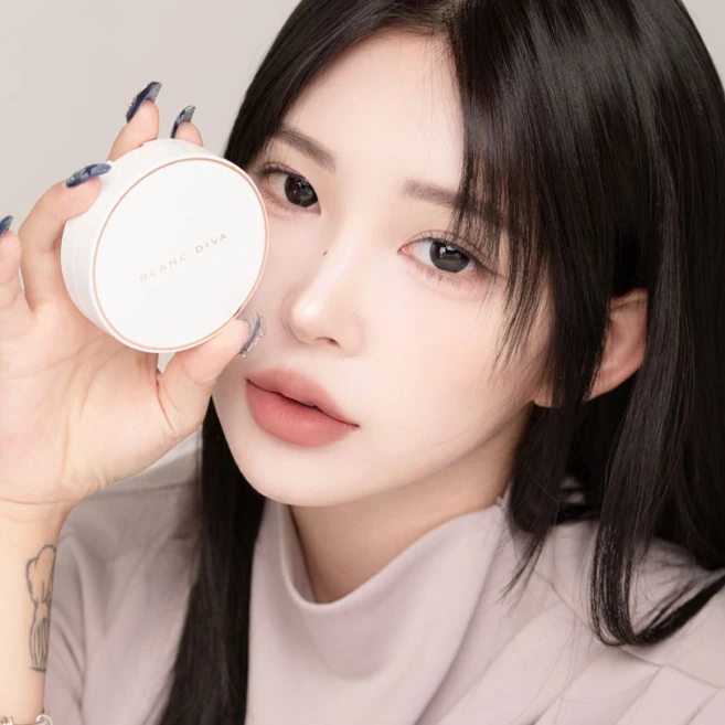 블랑디바 글림 커버리지 쿠션, 옐로우, 2개