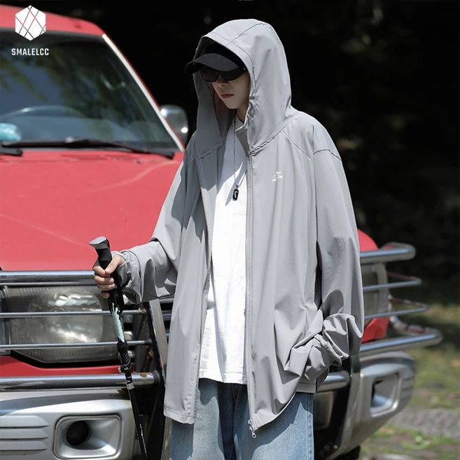 SMALELCC 경량바람막이 여름 캐주얼 남녀공용 바람막이