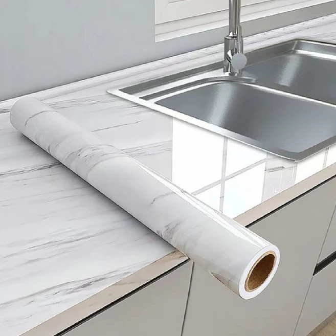 센스라벨 주방 리모델링 시트지 마블 무늬 시트지 60cm*300cm, 마블링 그레이, 1개