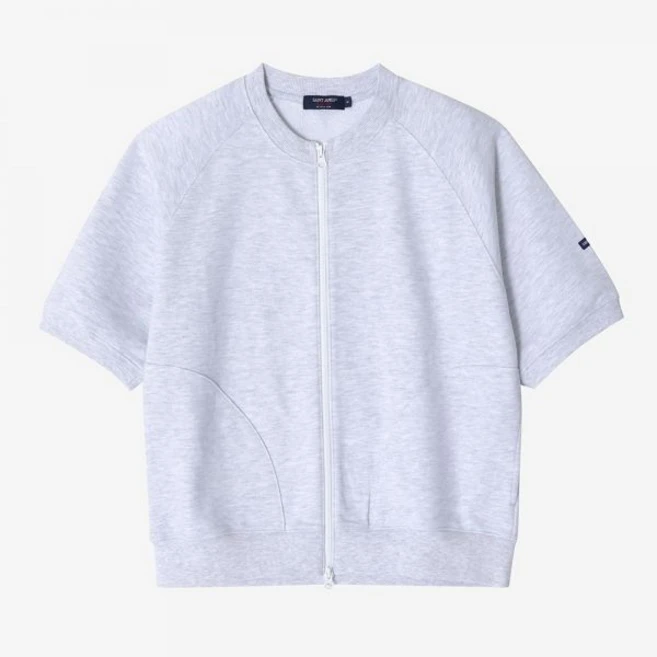 SAINT-JAMES 정품 세인트제임스 Bon Half Sleeve Zip-Up (LGY) ASJF251KR36-LGY