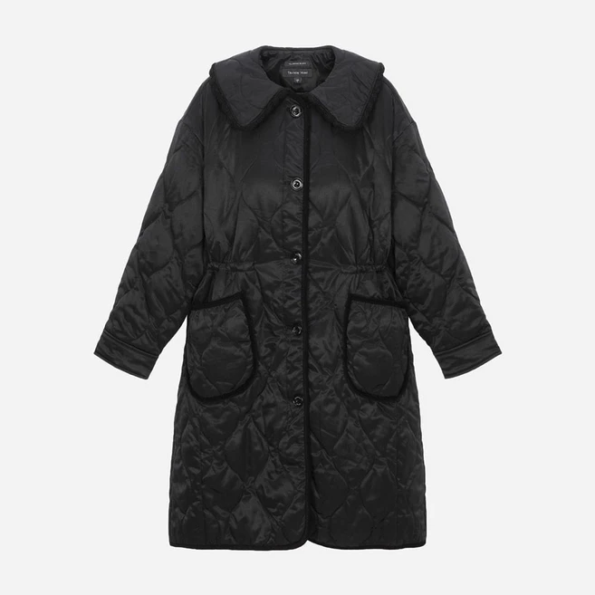 [써스데이아일랜드](T246MCT133W)플랫카라 롱 퀼팅 코트