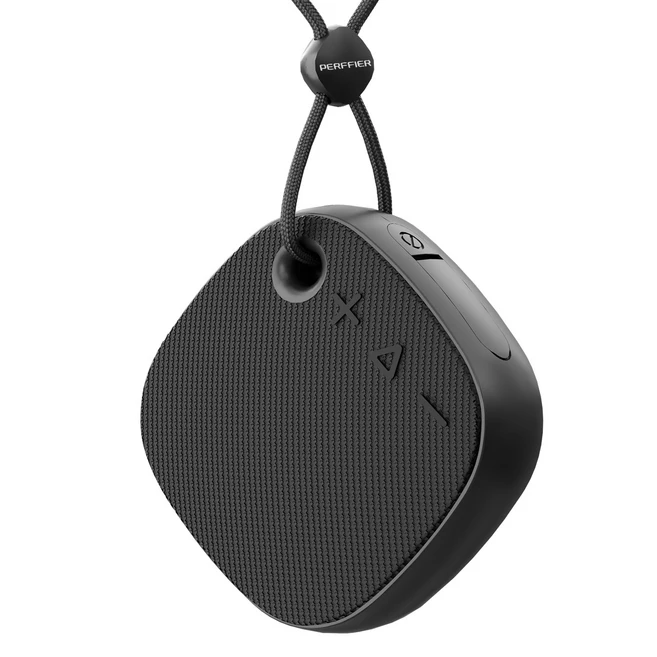 PERFFIER 퍼피어 휴대용 미니 블루투스 스피커 D01, 블랙