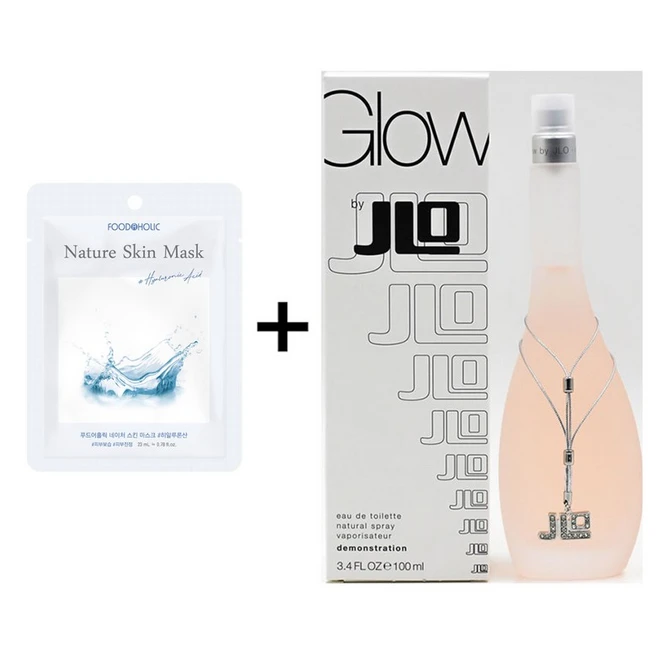 마스크팩+제니퍼 로페즈 글로우 바이 제이로 EDT 100ml (실속형) perfume, 100ml × 1개, 1개