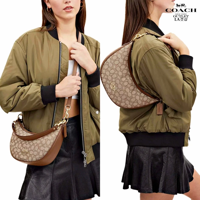 코치 아리아 자카드 시그니처 숄더 백 CO997 Aria Shoulder Bag In Signature Jacquard