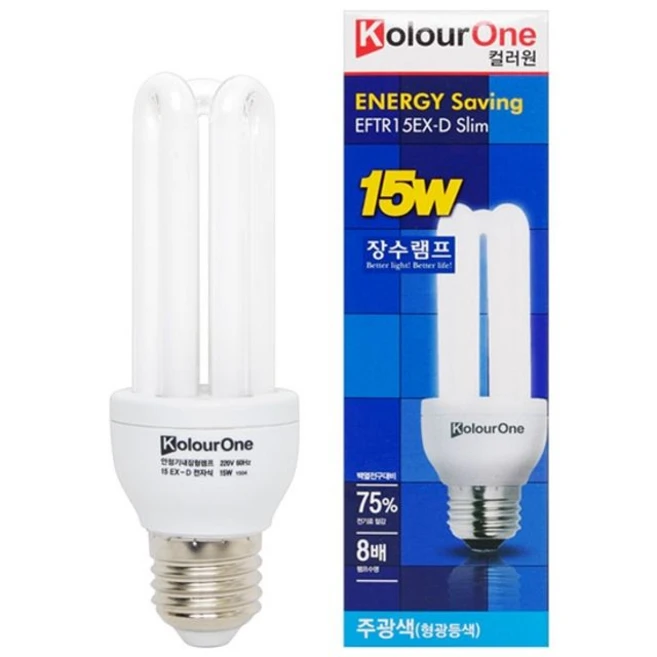 장수램프 15W EFTR15EX-D (주광색)/형광등 램프 조명 백열전구 전구, 주광색, 1개