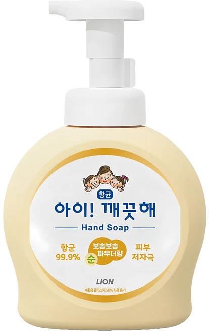 아이깨끗해 항균 폼 핸드솝 순 보송보송 파우더향, 490ml, 1개