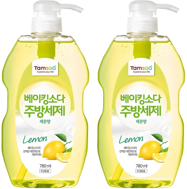탐사 베이킹소다 주방세제 레몬향, 780ml, 2개