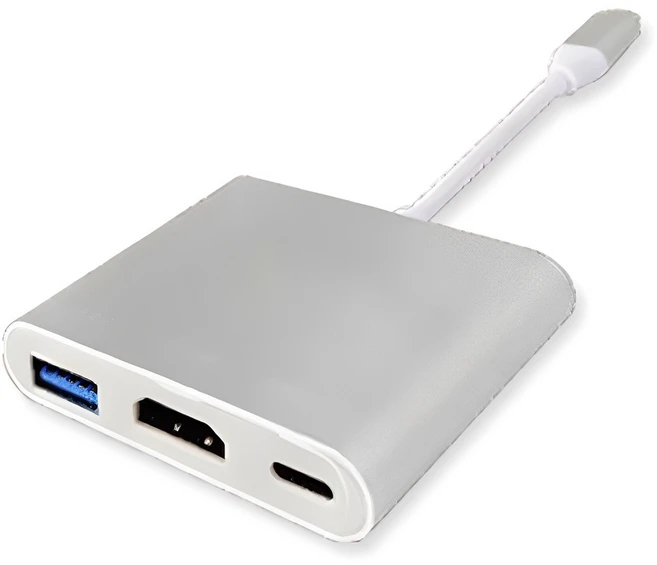 뉴비아 C타입 USB 3.0 멀티 포트 허브 c-hcu, 실버, 1개