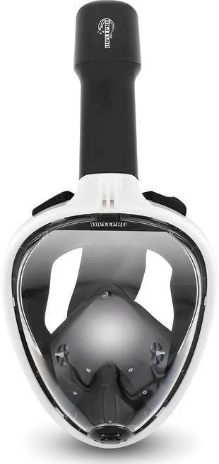 다이비프로 익스트림 풀페이스 스노쿨링 마스크 + 파우치, 블랙화이트