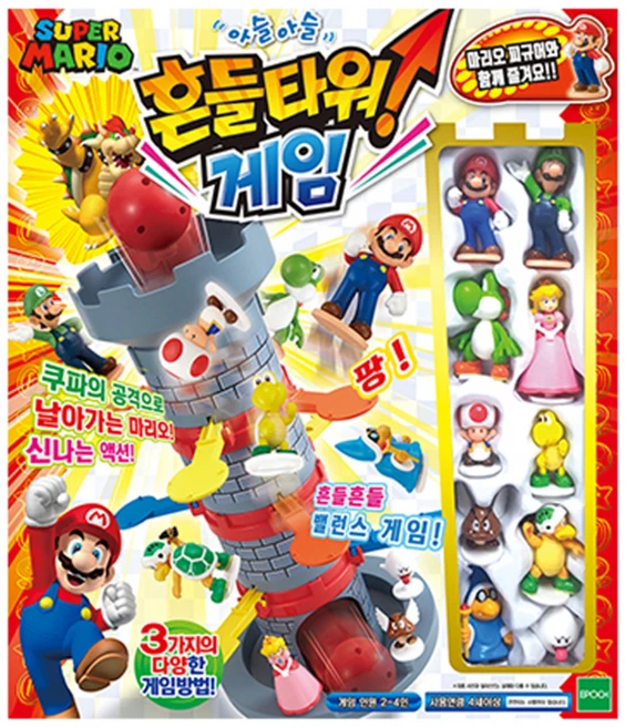 에포크 슈퍼마리오 흔들타워 벨런스 게임, 혼합 색상, 1개