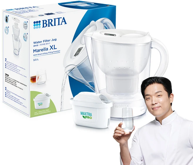 브리타 정수기 마렐라XL 화이트 3.5L 1개 고객직접설치, 마렐라XL White