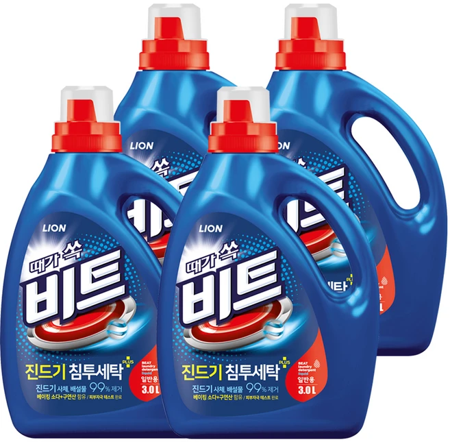 비트 진드기 액체세제 일반용 본품, 3L, 4개
