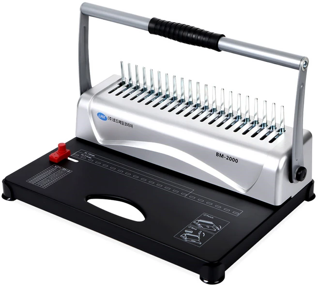 로드메일코리아 플라스틱링 제본기 BM-2000 +제본표지 20매+제본링 10개, 450매