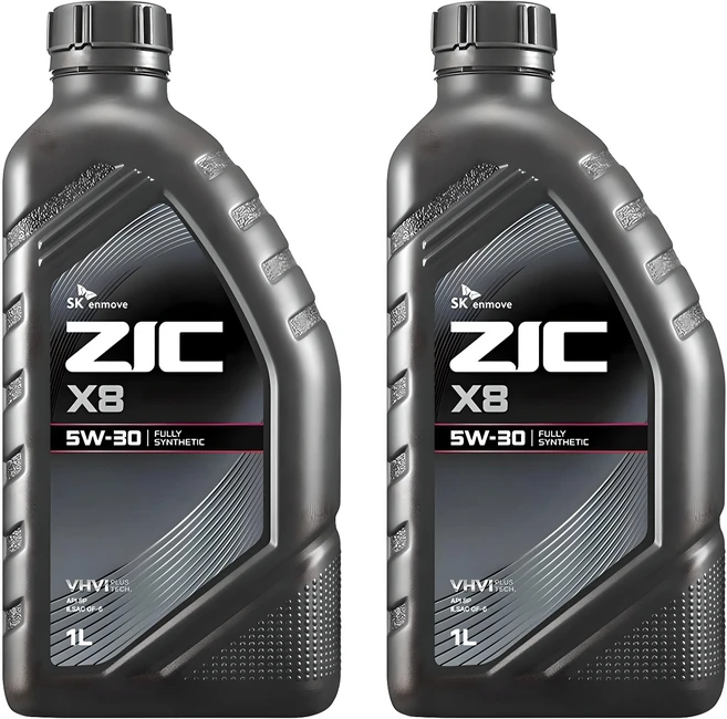 지크 X8 5W30 가솔린 LPG 엔진오일, 2개, 1L