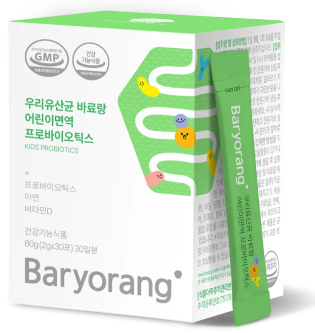 바료랑 우리유산균 어린이면역 프로바이오틱스, 30회분, 1개