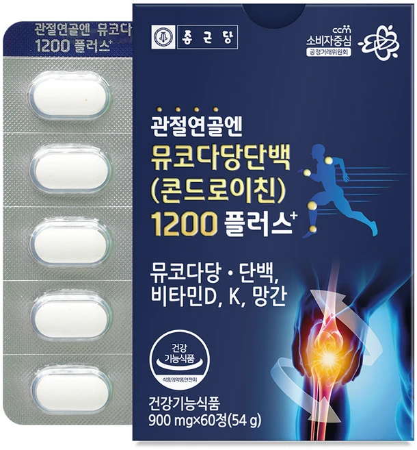 종근당 관절연골엔 뮤코다당단백 콘드로이친 1200 플러스 54g, 60정, 1개