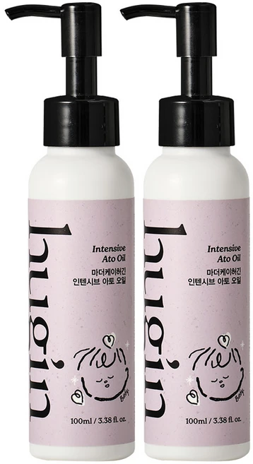 허긴 유아용 인텐시브 아토 고보습 오일, 100ml, 2개