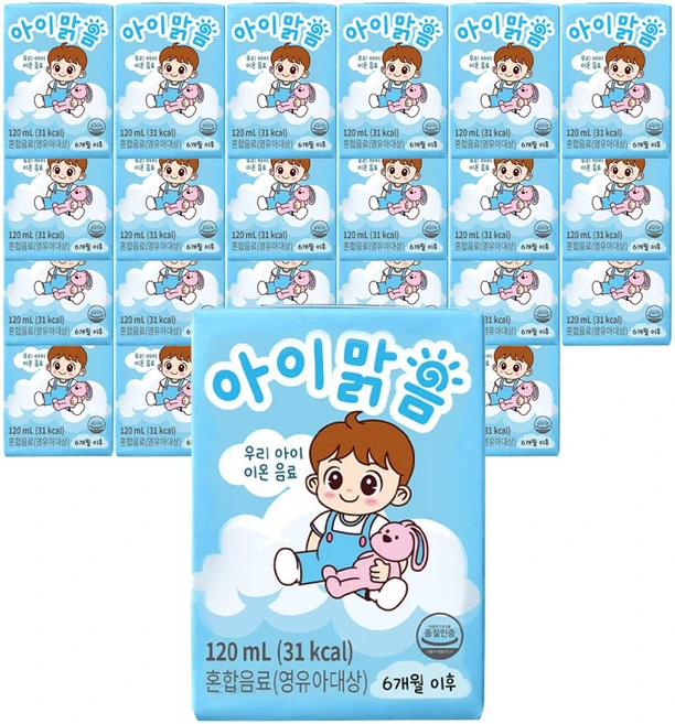 아이맑음 우리아이 이온음료, 24개, 120ml
