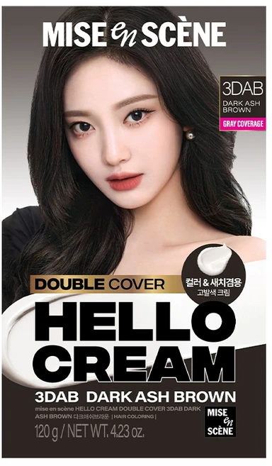 미쟝센 헬로크림 더블커버 새치 겸용, 1개, 다크애쉬브라운