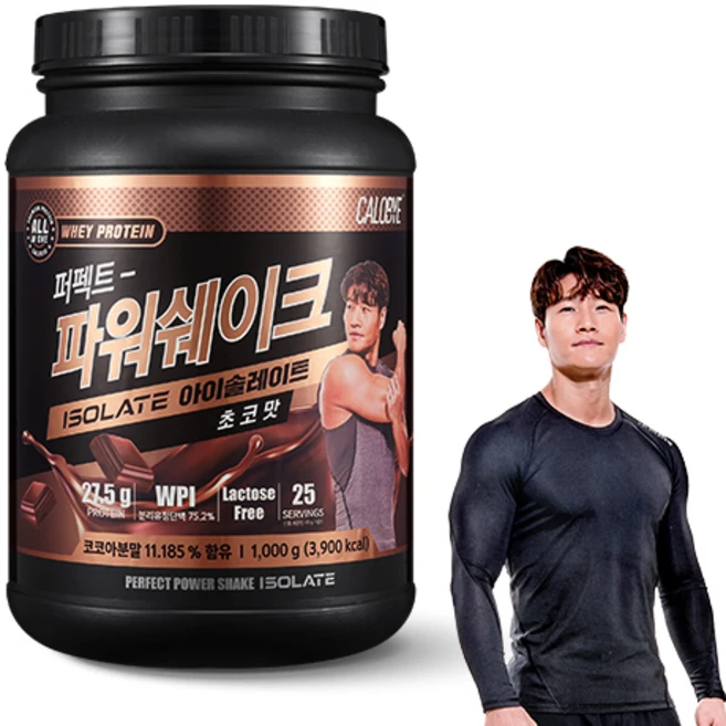 칼로바이 퍼펙트 파워쉐이크 아이솔레이트 유청 단백질 WPI 보충제 프로틴 파우더 초코맛, 1kg, 1개