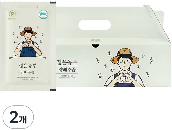 푸릇담 국내산 젊은농부 양배추즙, 100ml, 60개