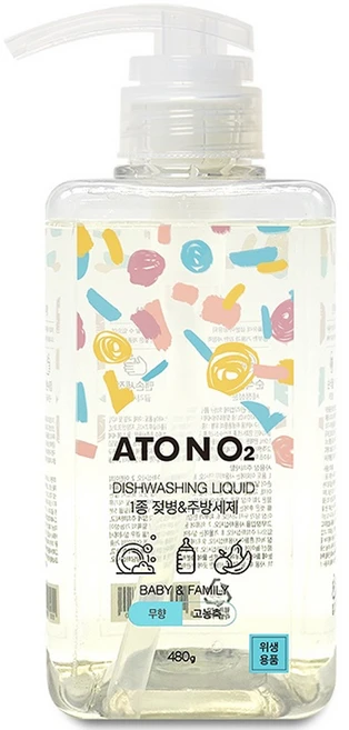 아토엔오투 젖병&주방세제 무향, 480g, 1개