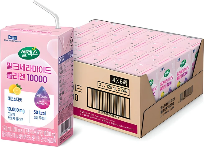 셀렉스 밀크세라마이드 콜라겐 10000 음료, 125ml, 24개