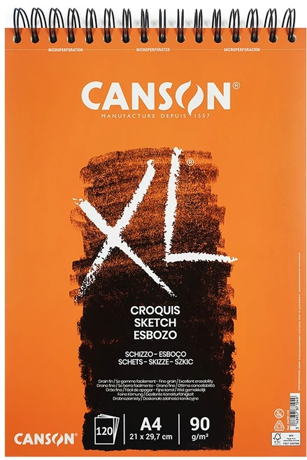 캔손 XL 스프링 스케치북, A4, 120매, 1개