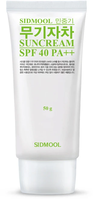 시드물 민중기 무기자차 썬크림 SPF40 PA++, 50g, 1개