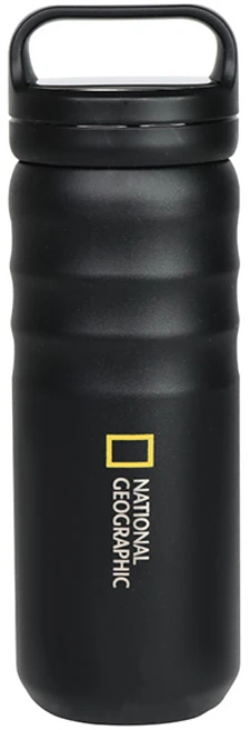 내셔널지오그래픽 에어터치 이중 스테인리스 스틸 텀블러, 시그니처 블랙, 540ml, 1개