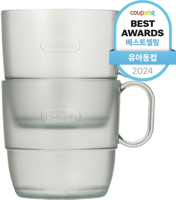 에디슨 국산 유아용 에코젠 컵, 민트, 2개, 240ml