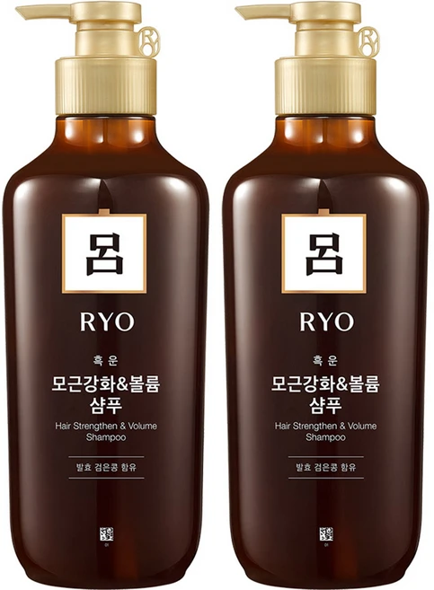 려 흑운 모근강화 볼륨케어 샴푸, 550ml, 2개
