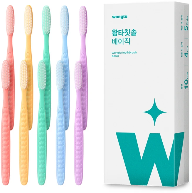 왕타 베이직 칫솔, 10개입, 1개