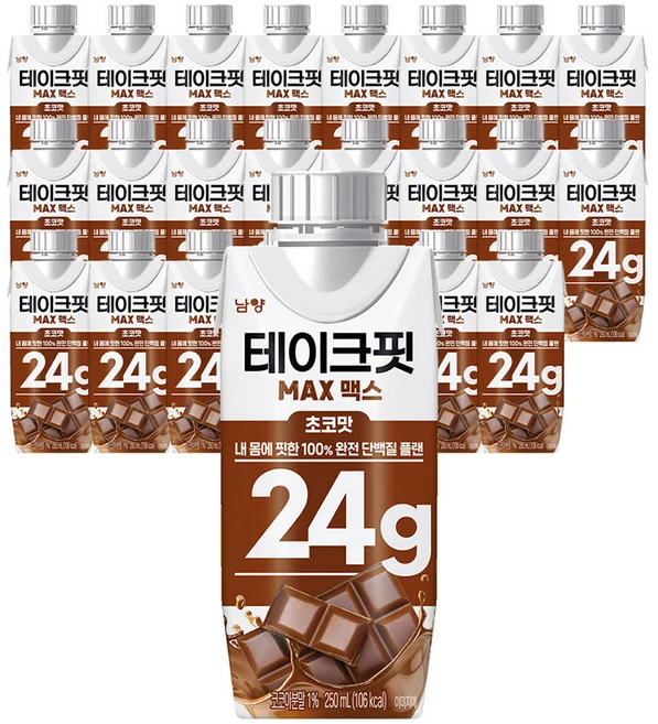 테이크핏 맥스 초코맛 드링크믹스 RTD, 250ml, 24개