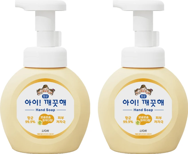 아이깨끗해 핸드워시 순 보송보송 파우더향, 250ml, 2개