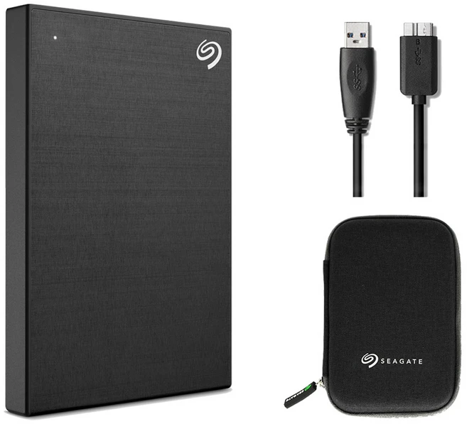 씨게이트 One Touch HDD 외장하드STKY1000400데이터복구+암호화 기능+파우치+USB케이블, 1TB, 블랙