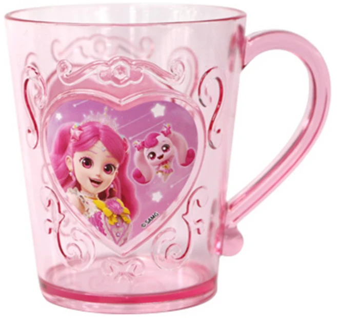 르번 슈팅스타 캐치 티니핑 하트 입체 투명컵, 혼합색상, 1개, 300ml