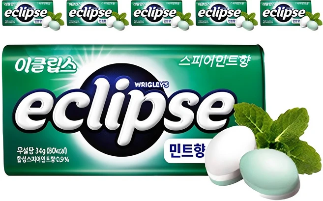 이클립스 스피아민트향 캔디, 34g, 6개