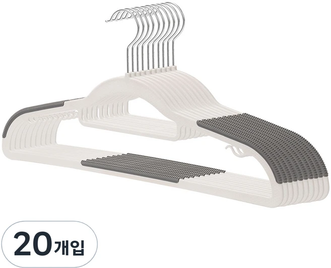 코멧 홈 미끄럼방지 회전형 옷걸이, 그레이, 20개