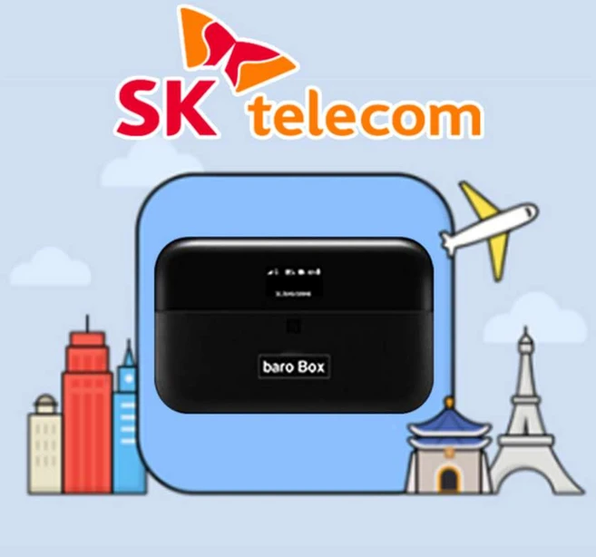 [호주/뉴질랜드] 호주 뉴질랜드 포켓와이파이 SKT바로박스 데이터 무제한 SK로밍부스 공항수령