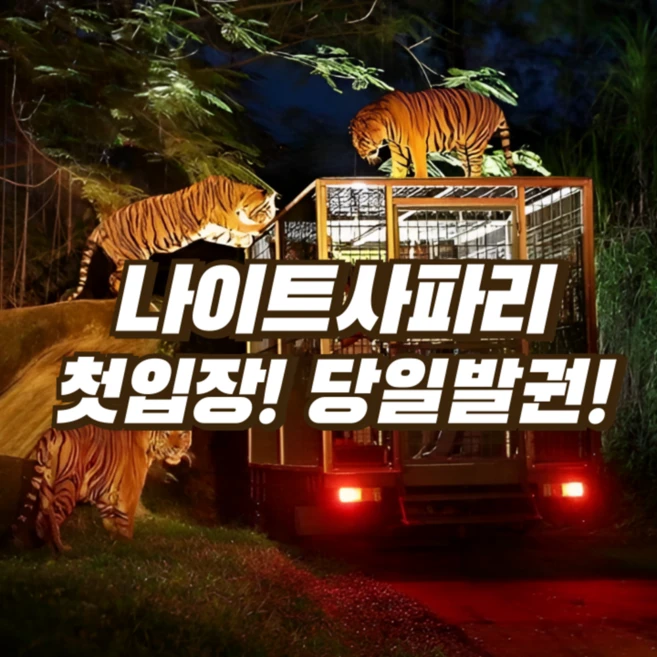 [싱가포르] [당일발권] 싱가포르 나이트 사파리 입장권+트램 탑승 (할인 티켓)